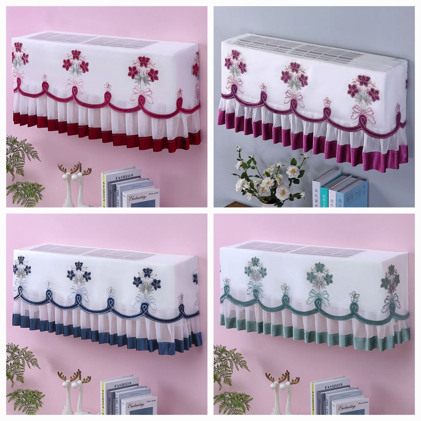 Floral Lace AC Cover - Premium Collection